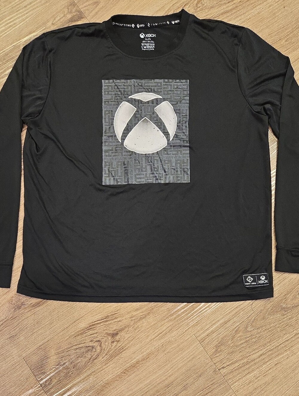 Point Zero Xbox Collab Men's Long-Sleeve Logo Shirt - Black